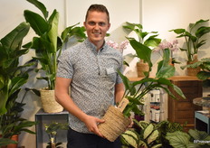 Geest Potplanten was natuurlijk ook present. Patrick Schepen stond iedereen te woord die interesse had ik hun groene planten en Phalaenopsis. Daarbij was er extra aandacht voor hun Strelitzia en de Calathea.